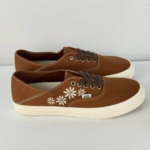 Men's 13 - Vans Authentic VR3 SF Brown Painted Floral Skate Shoes